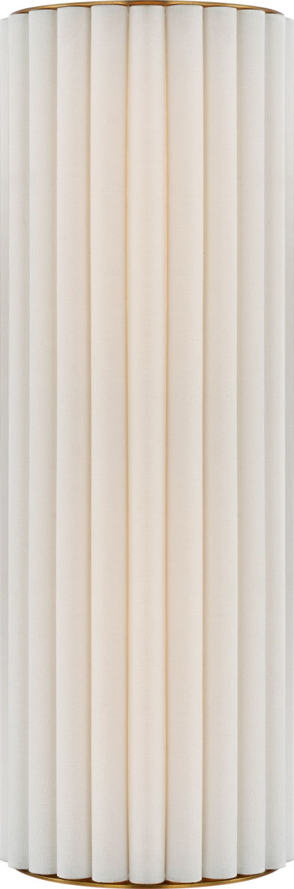 Palati Large Tall Sconce | Hand-Rubbed Antique Brass | Linen Shade