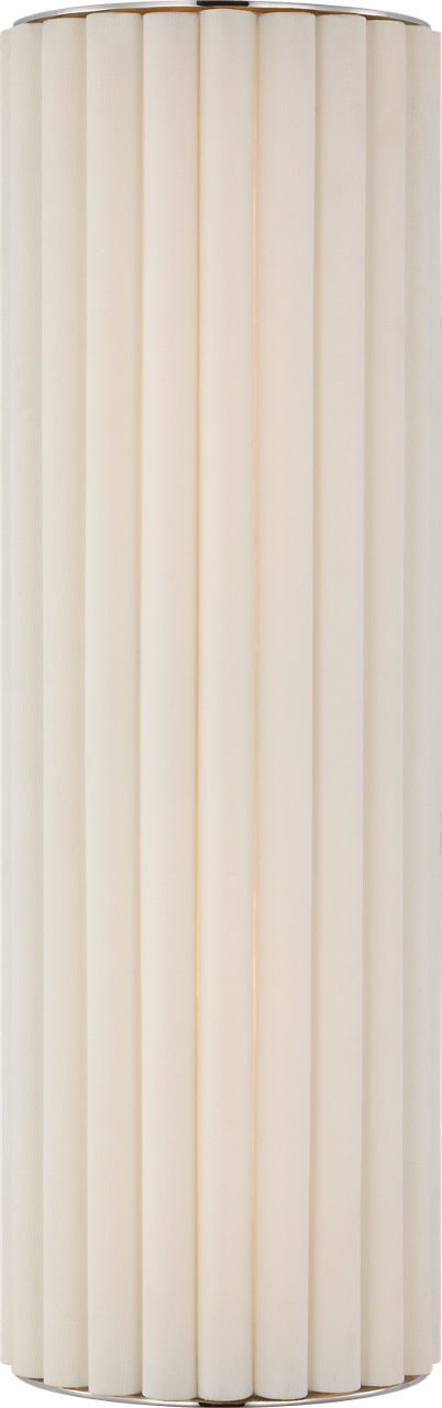 Palati Large Tall Sconce | Polished Nickel | Linen Shade