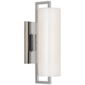 Bowen 16" Linear Bath Sconce | Polished Nickel | White Glass Shade