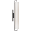 Bowen 21" Linear Bath Sconce | Polished Nickel | White Glass Shade