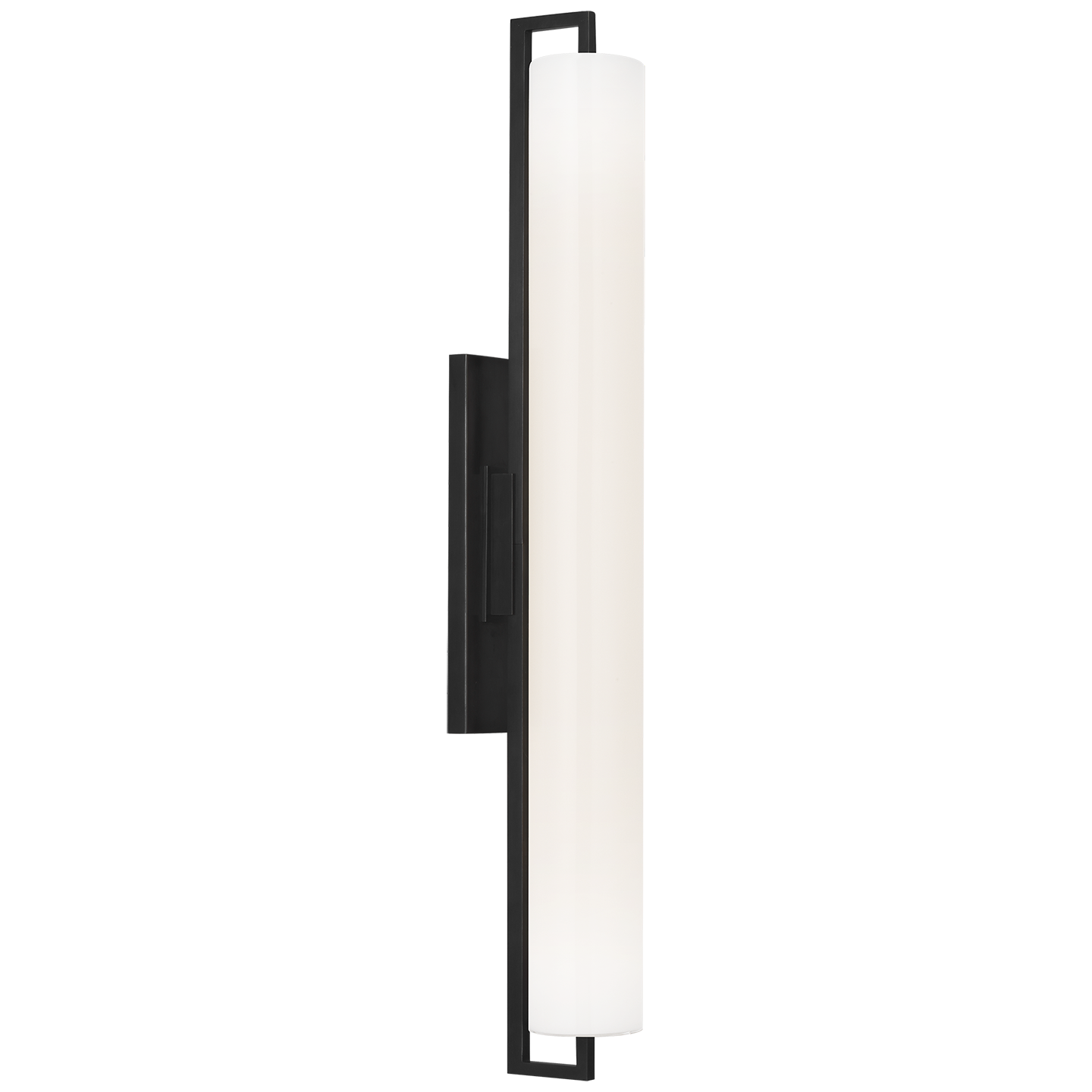 Bowen 28" Linear Bath Sconce | Bronze | White Glass Shade