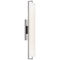 Bowen 28" Linear Bath Sconce | Polished Nickel | White Glass Shade