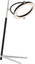 Mistral Medium Ring Lamp | Polished Nickel and Matte Black