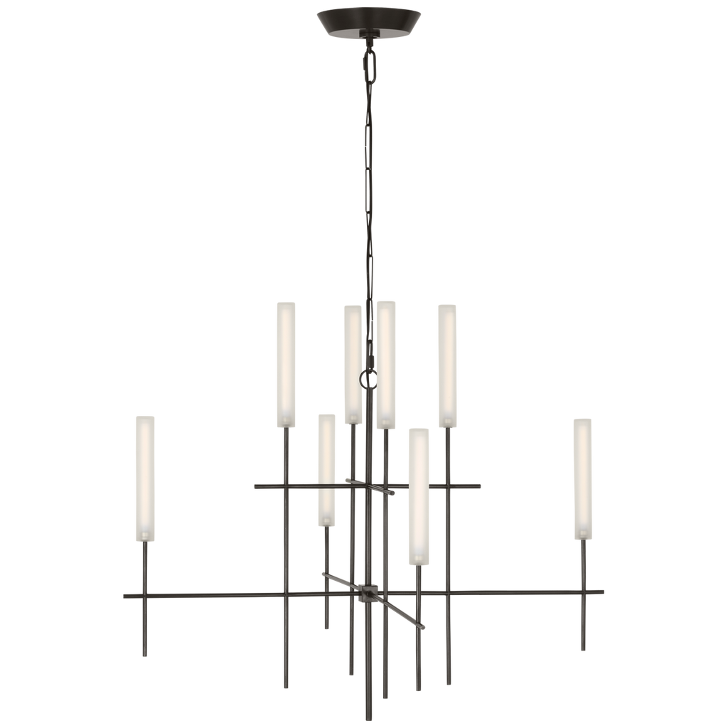 Fay 32" Chandelier | Bronze | Frosted Glass