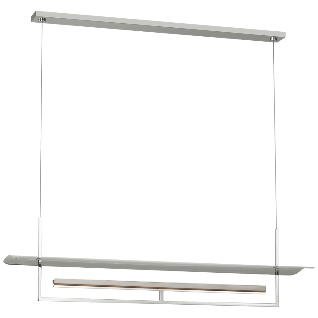 Tristan 54" Reflector Linear Chandelier | Polished Nickel