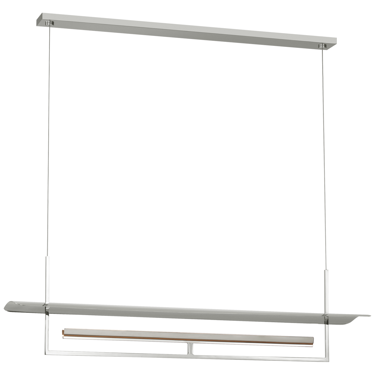 Tristan 54" Reflector Linear Chandelier | Polished Nickel