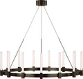 Mafra XL Chandelier | Bronze | White Glass