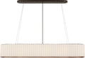Palati Large Linear Chandelier | Bronze | Linen Shade