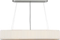 Palati Large Linear Chandelier | Polished Nickel | Linen Shade