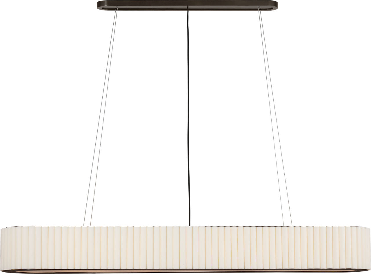 Palati Extra Large Linear Chandelier | Bronze | Linen Shade