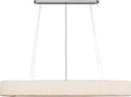Palati Extra Large Linear Chandelier | Polished Nickel | Linen Shade