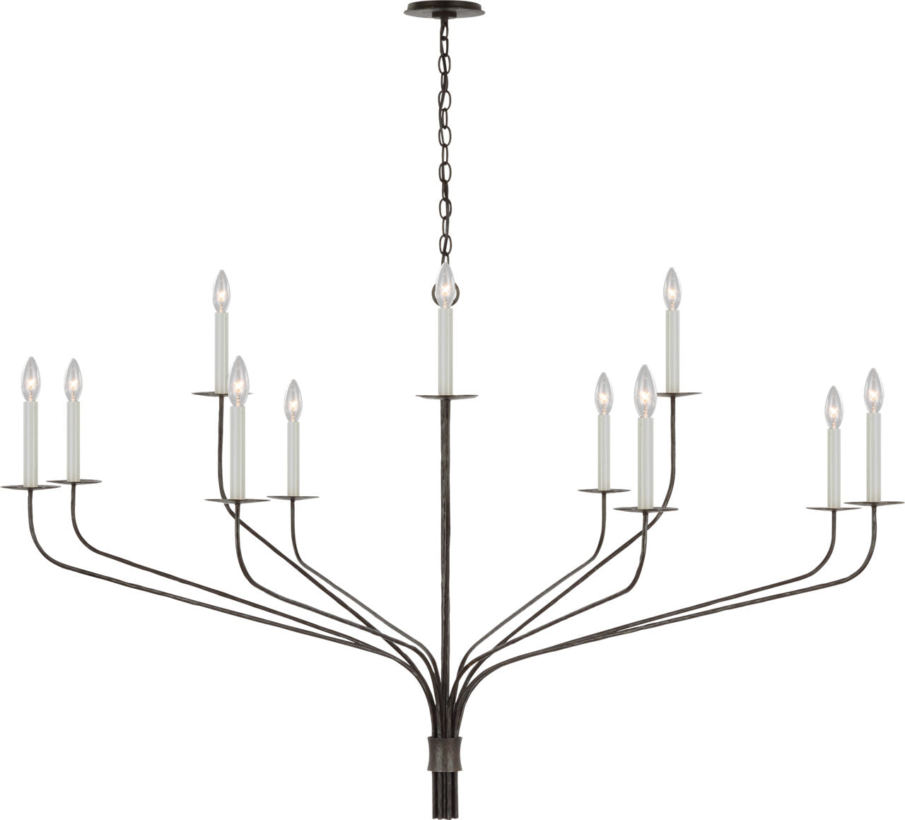 Belfair Grande Two-Tier Chandelier | Aged Iron