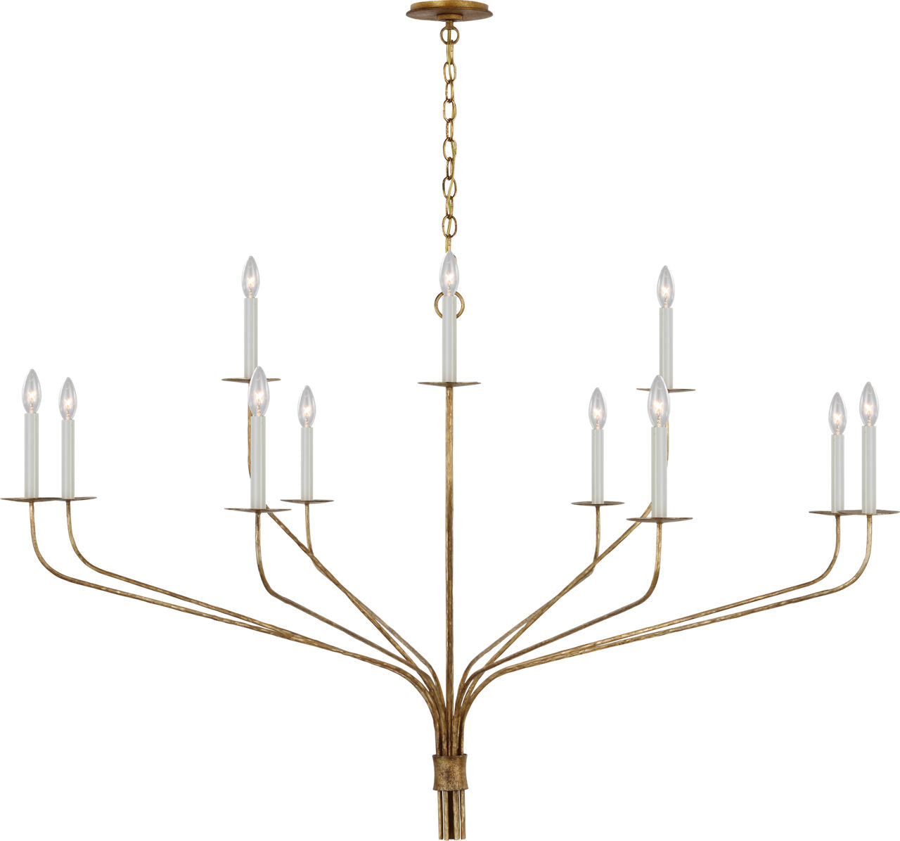 Belfair Grande Two-Tier Chandelier | Gilded Iron