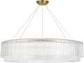 Maderno 48" Chandelier | Hand-Rubbed Antique Brass | Clear Glass