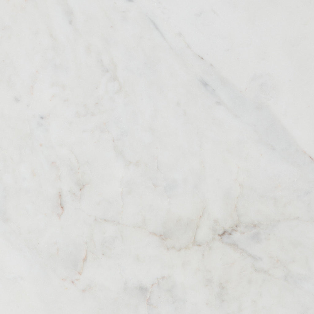 Kiva End Table - Polished White Marble