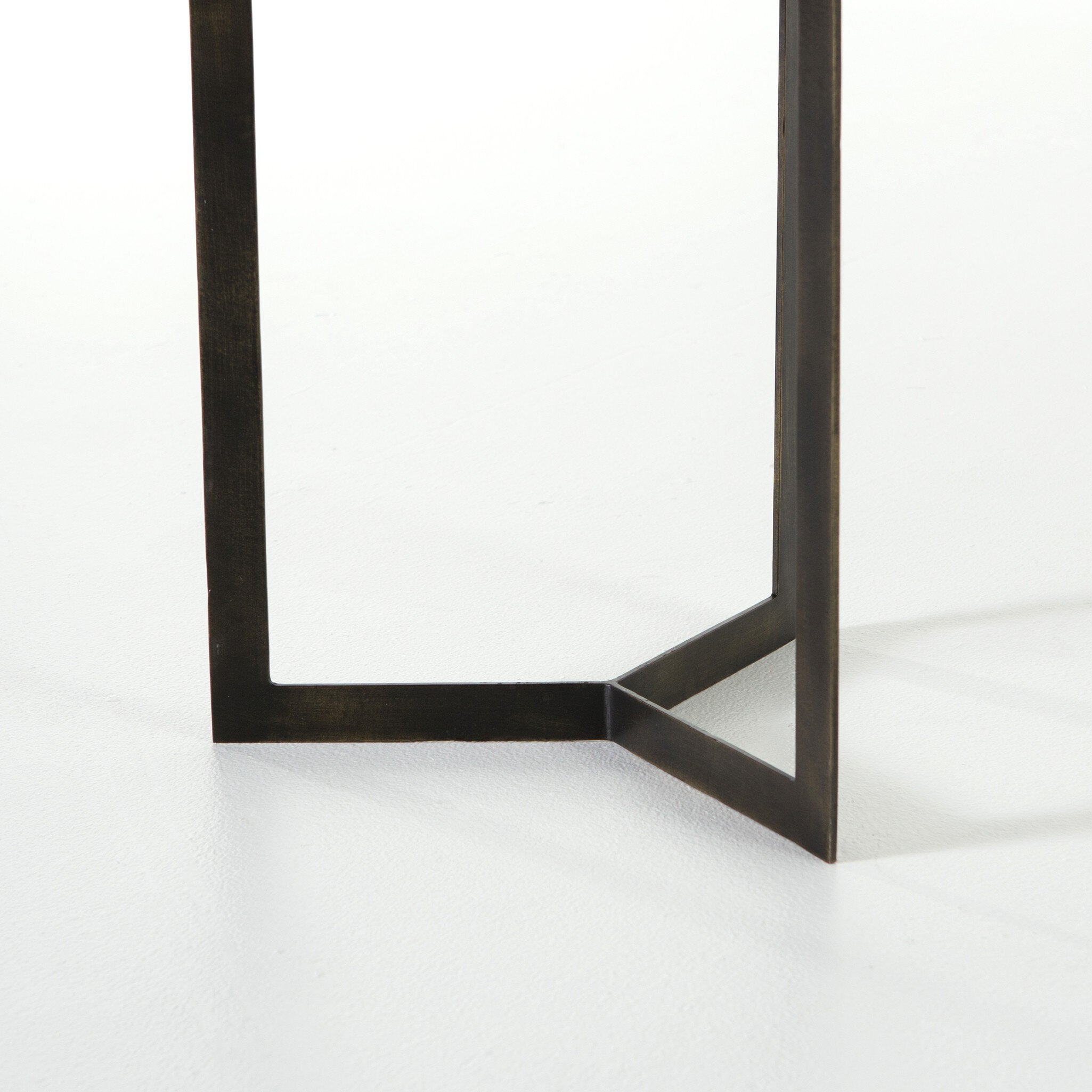 Kiva End Table - Polished White Marble