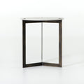Kiva End Table - Polished White Marble
