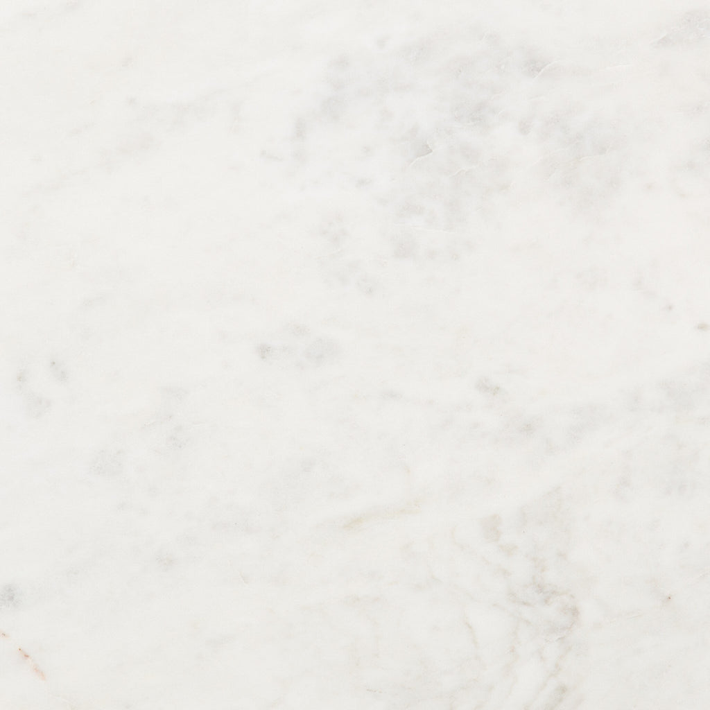 Naomi Marble End Table - Polished White Marble