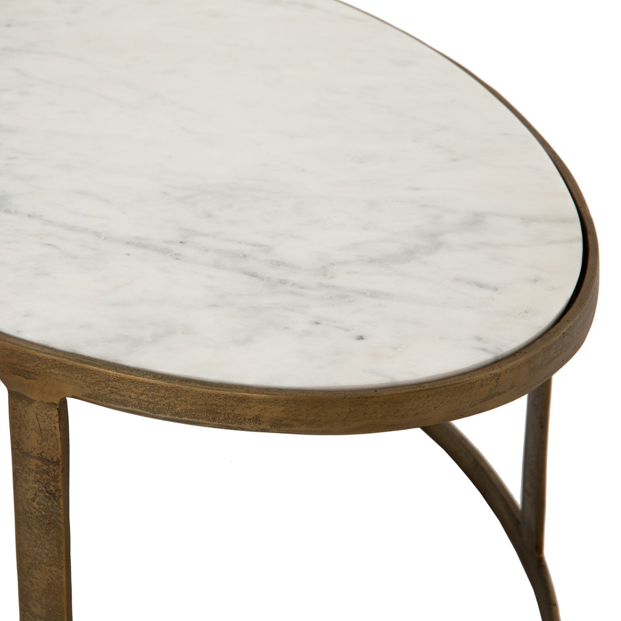 Calder Nesting Coffee Table - Polished White Marble