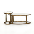 Calder Nesting Coffee Table - Polished White Marble