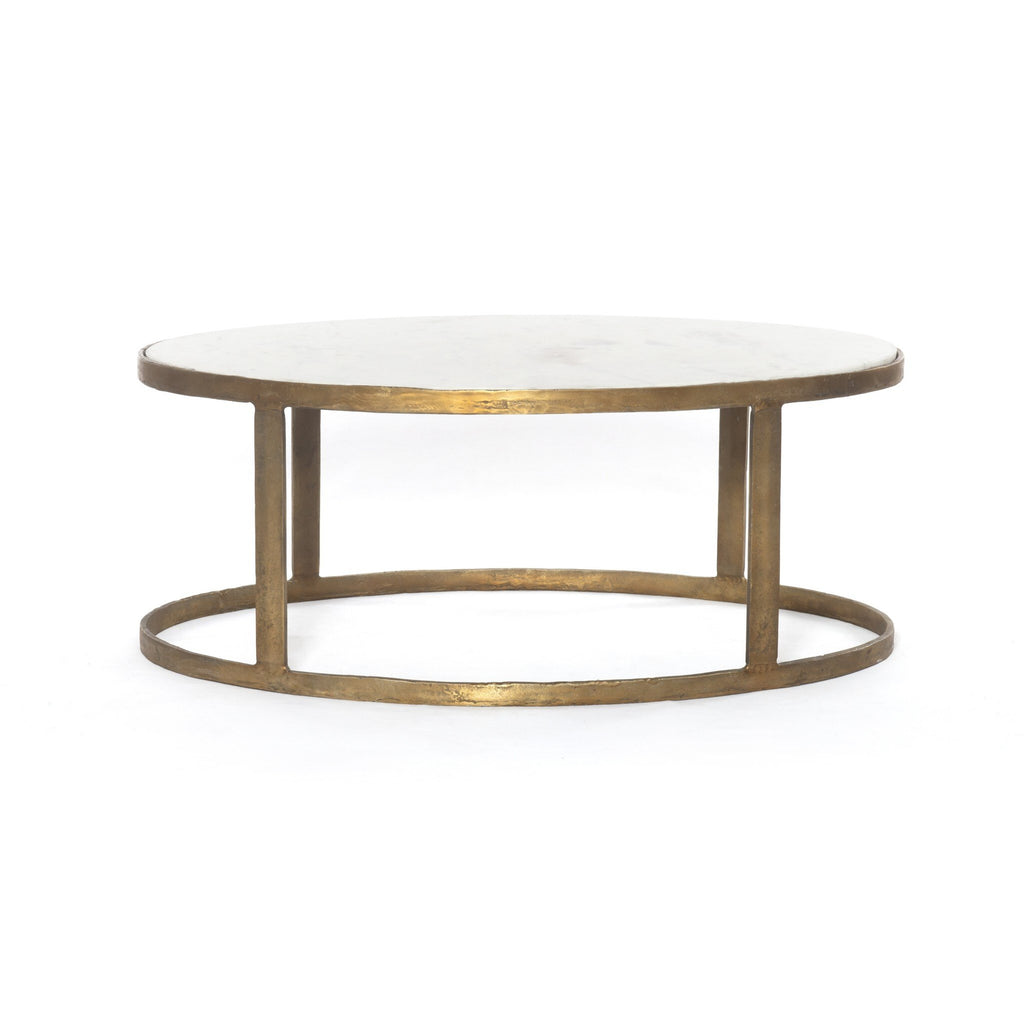 Calder Nesting Coffee Table - Polished White Marble