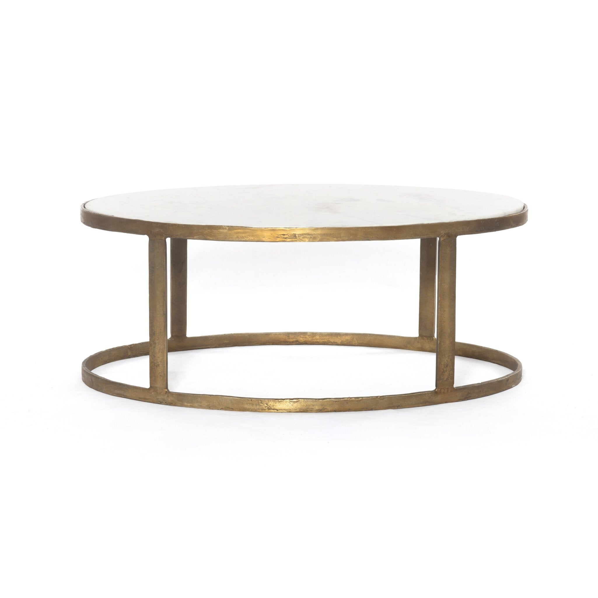 Calder Nesting Coffee Table - Polished White Marble
