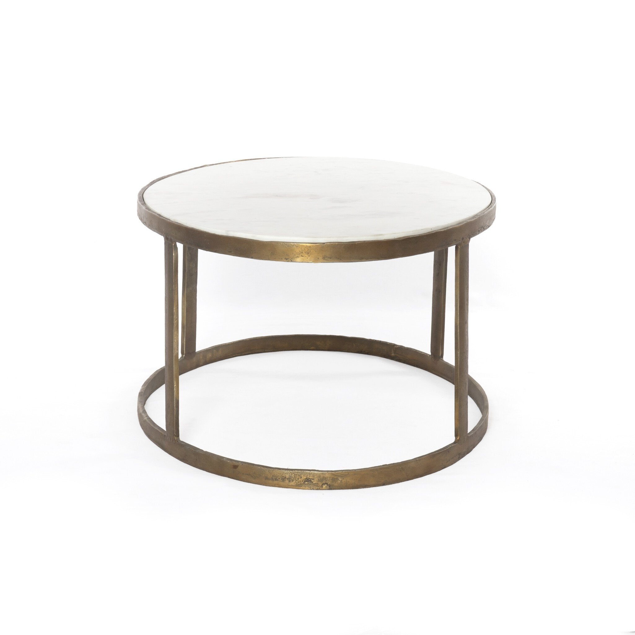 Calder Nesting Coffee Table - Polished White Marble