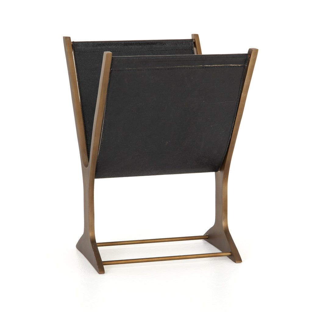Feldman Magazine Rack - Rustic Brass