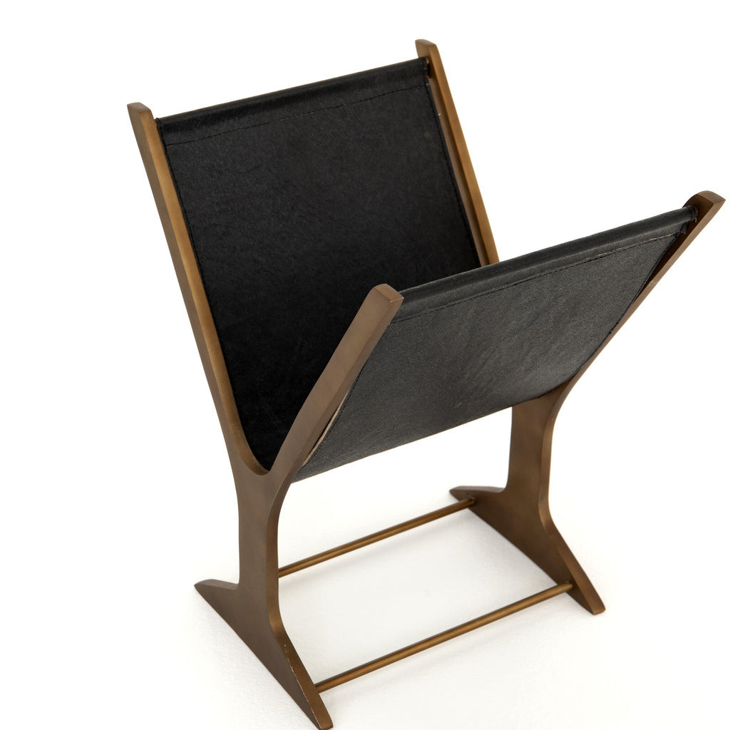 Feldman Magazine Rack - Rustic Brass