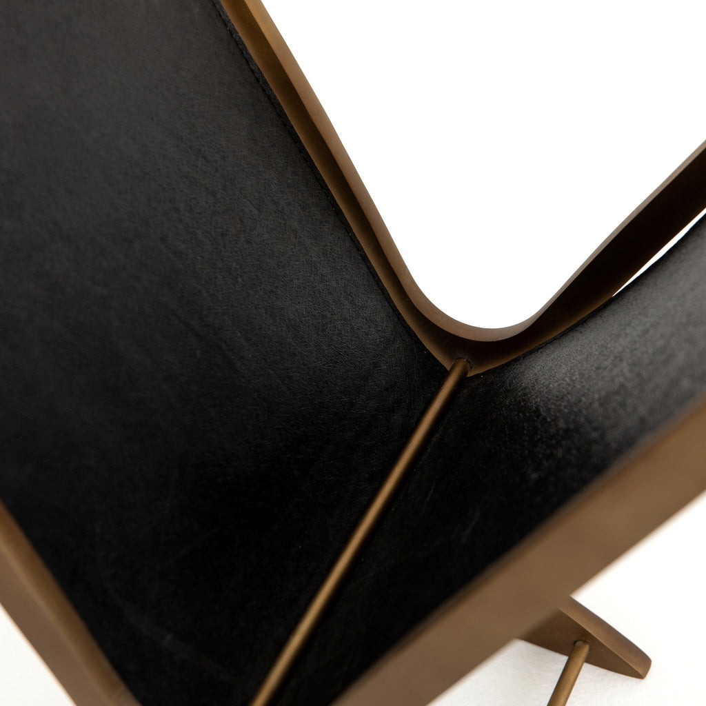 Feldman Magazine Rack - Rustic Brass