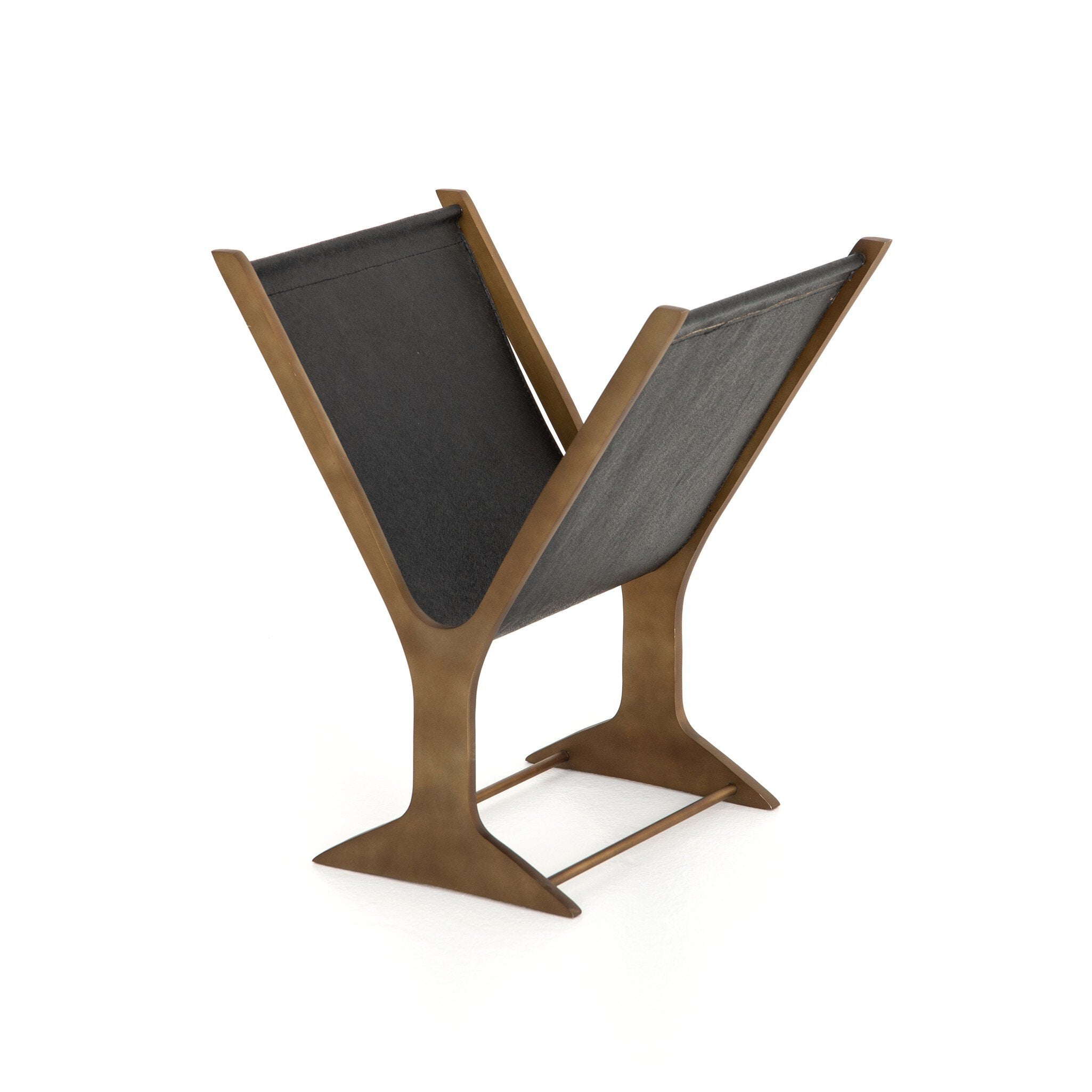 Feldman Magazine Rack - Rustic Brass