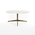 Helen Round Coffee Table - Polished White Marble