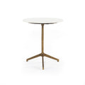 Helen End Table - Polished White Marble