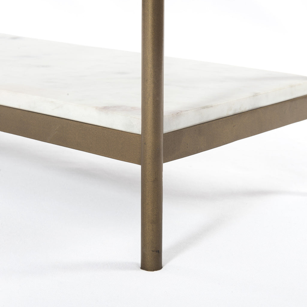 Felix Small Console Table - Polished White Marble