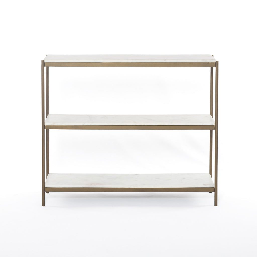 Felix Small Console Table - Polished White Marble