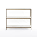 Felix Small Console Table - Polished White Marble
