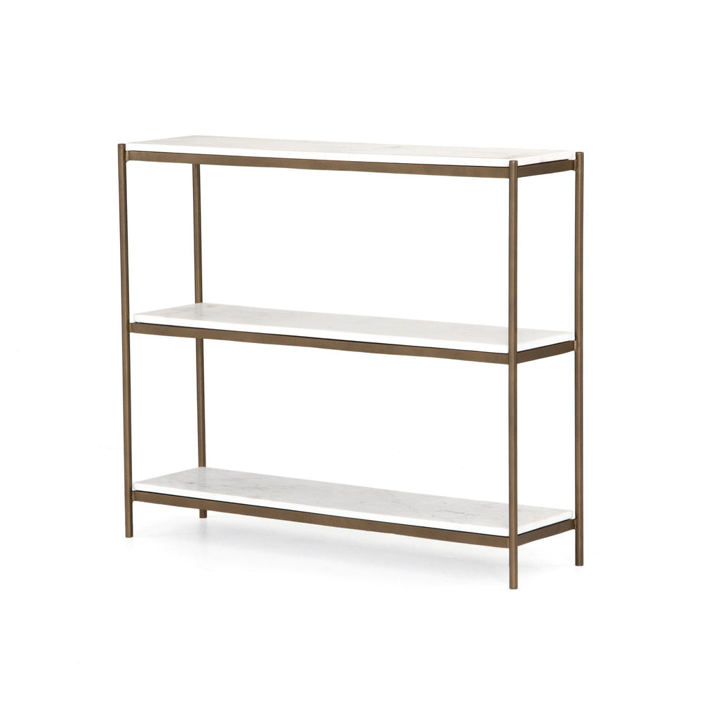 Felix Small Console Table - Polished White Marble