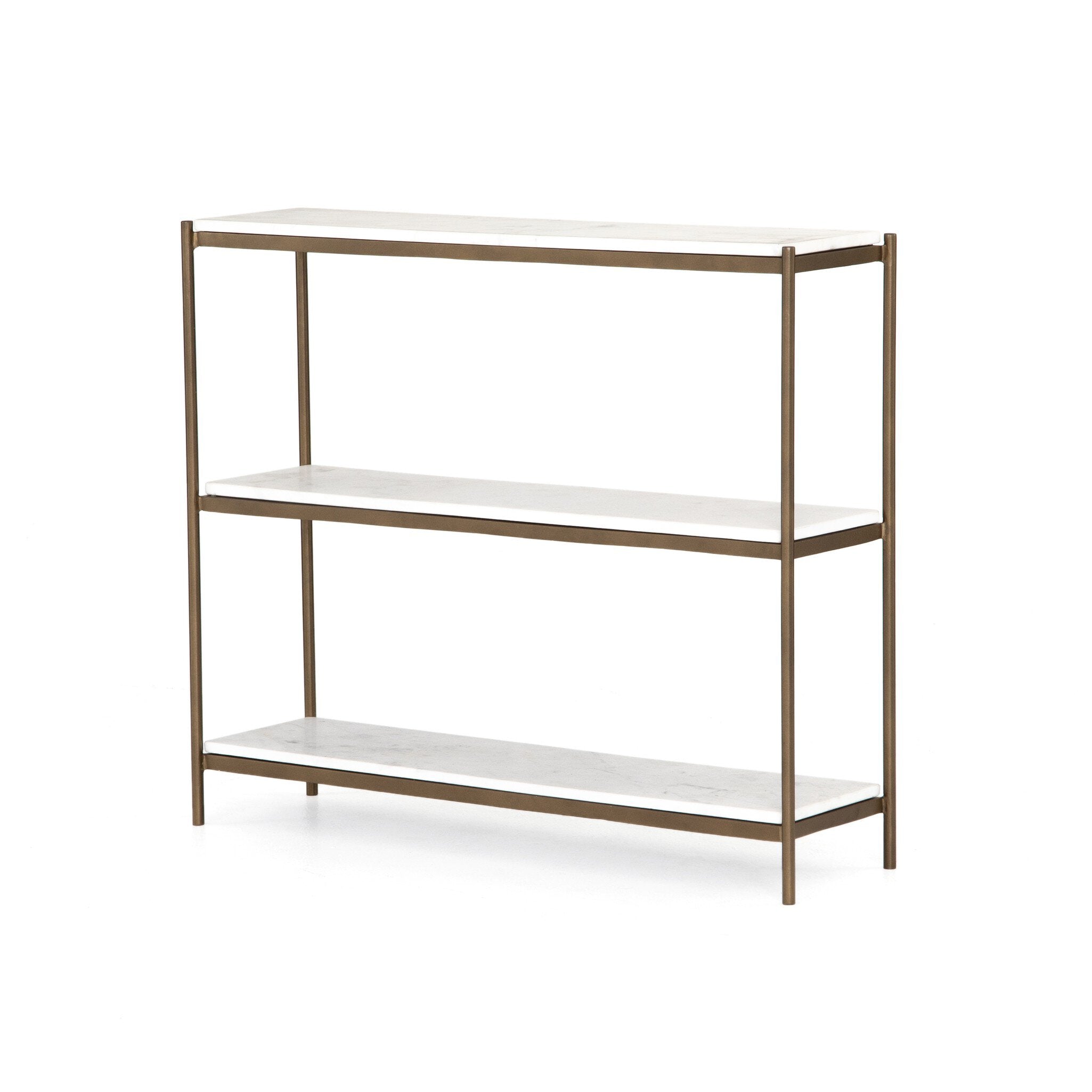 Felix Small Console Table - Polished White Marble