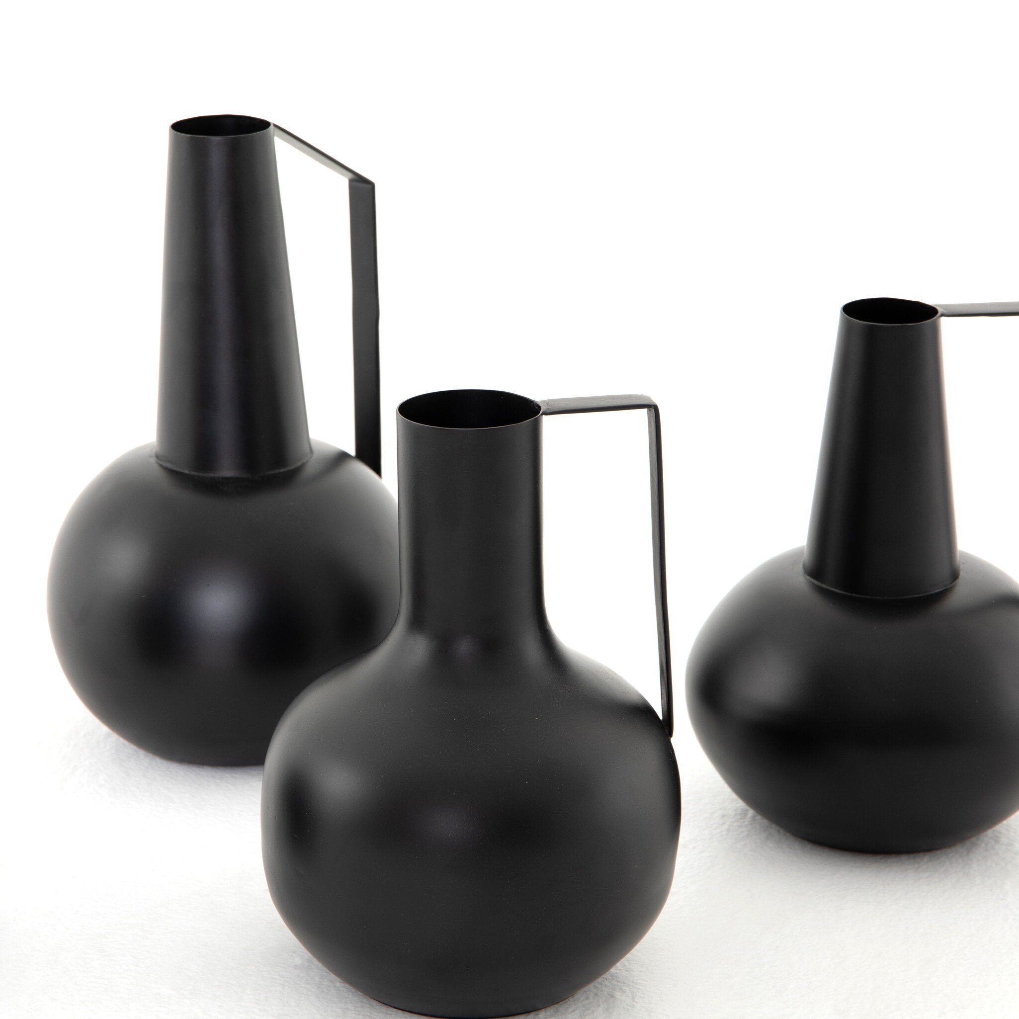 Aleta Vases, Set Of 4 - Iron Matte Black