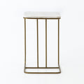 Adalley C Table - Polished White Marble