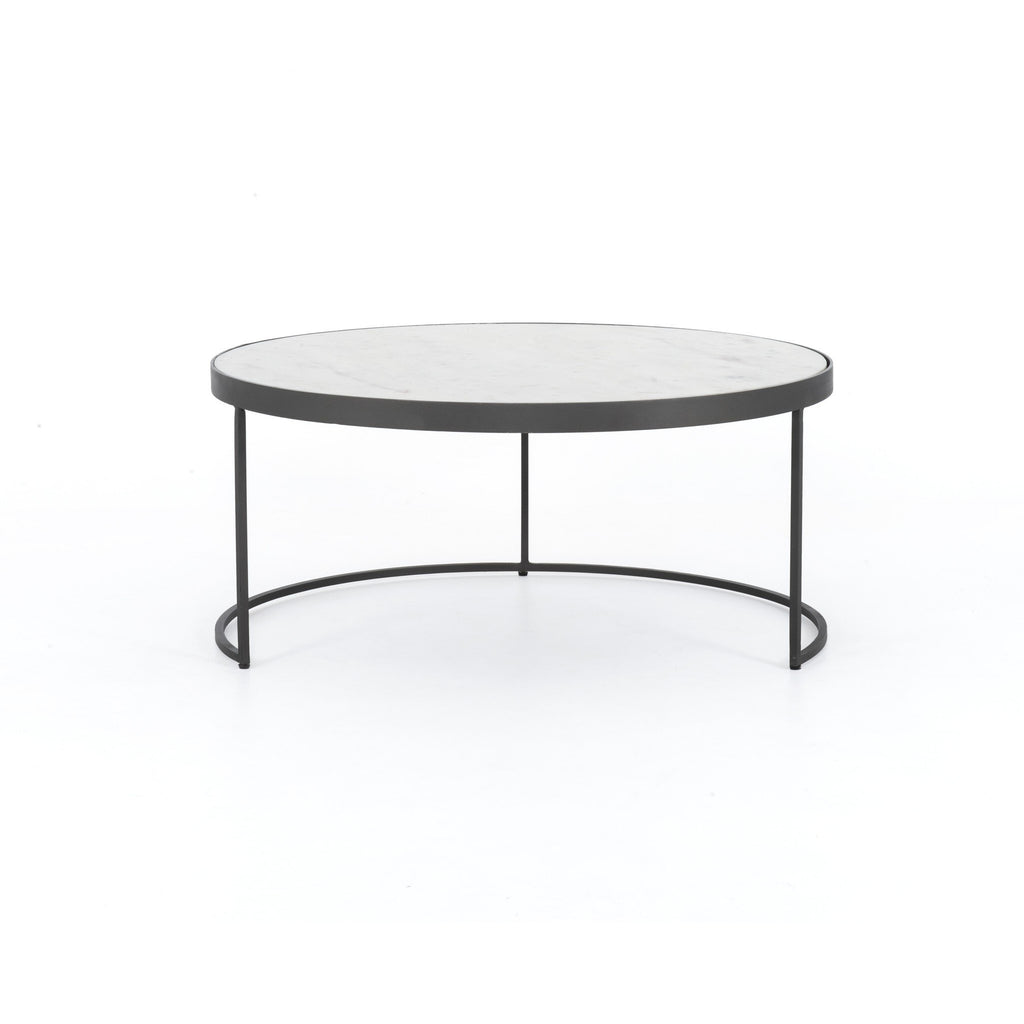 Evelyn Round Nesting Coffee Table - Gunmetal