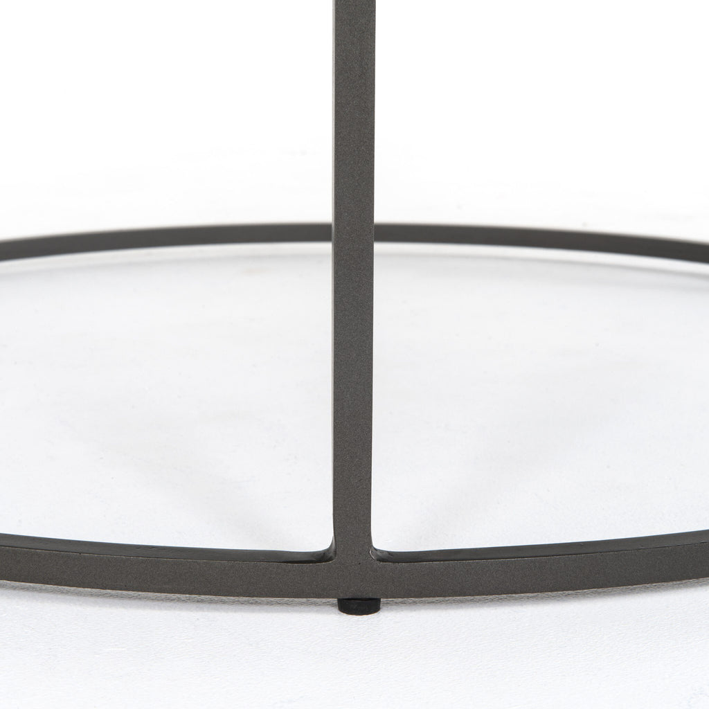 Evelyn Round Nesting Coffee Table - Gunmetal