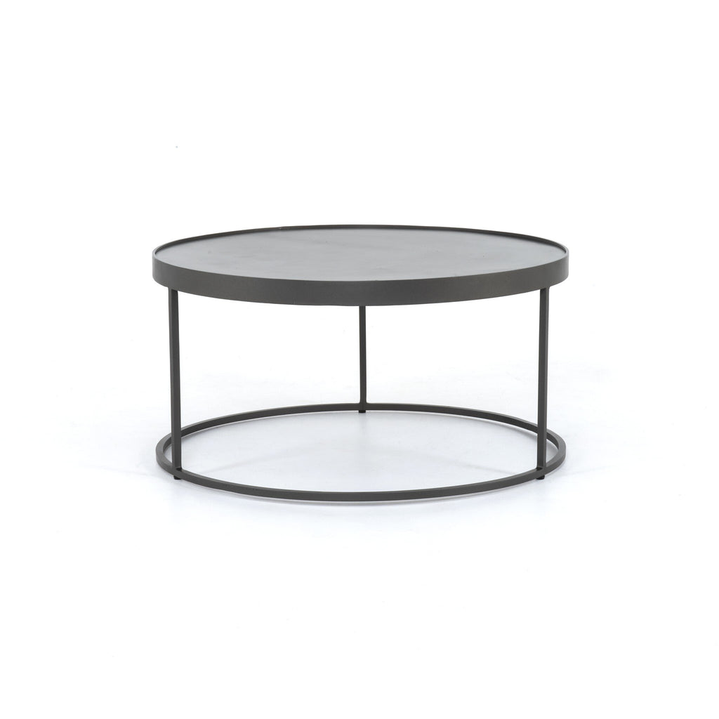 Evelyn Round Nesting Coffee Table - Gunmetal