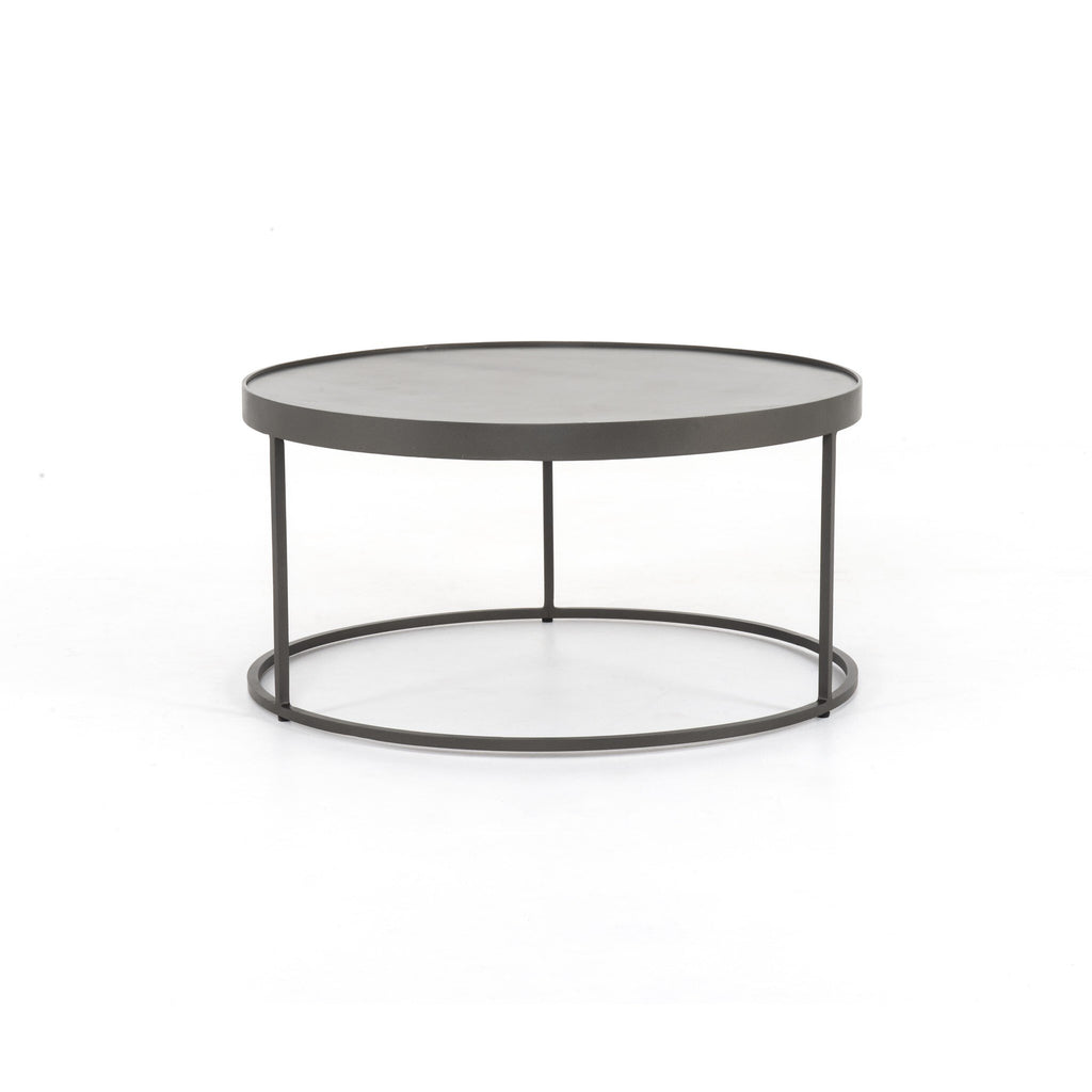 Evelyn Round Nesting Coffee Table - Gunmetal