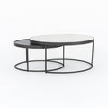 Evelyn Round Nesting Coffee Table - Gunmetal