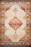 Loloi II | Isadora Collection | Ant. Ivory / Sunset | ISA-04