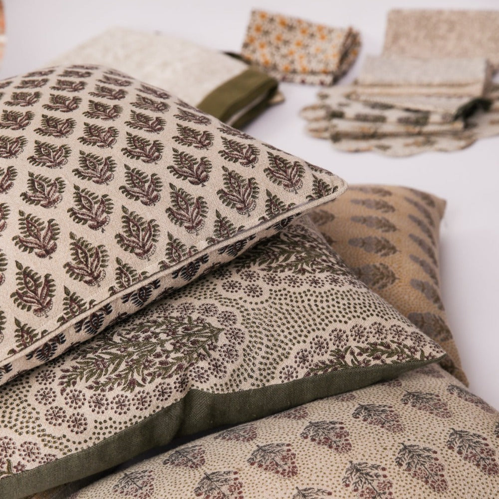 Iris Olive Pillow
