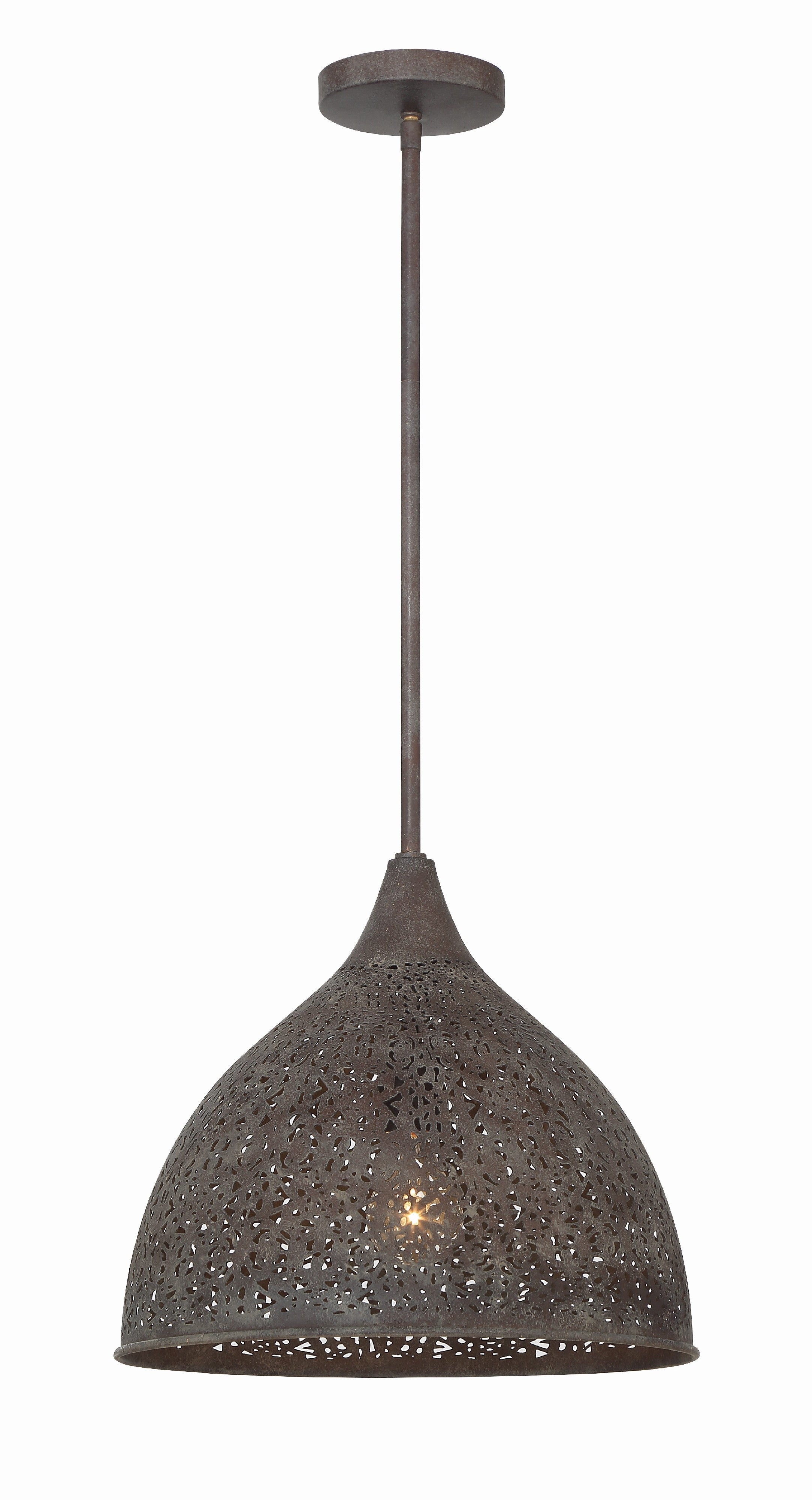 Jasmine 14'' Forged Bronze Pendant