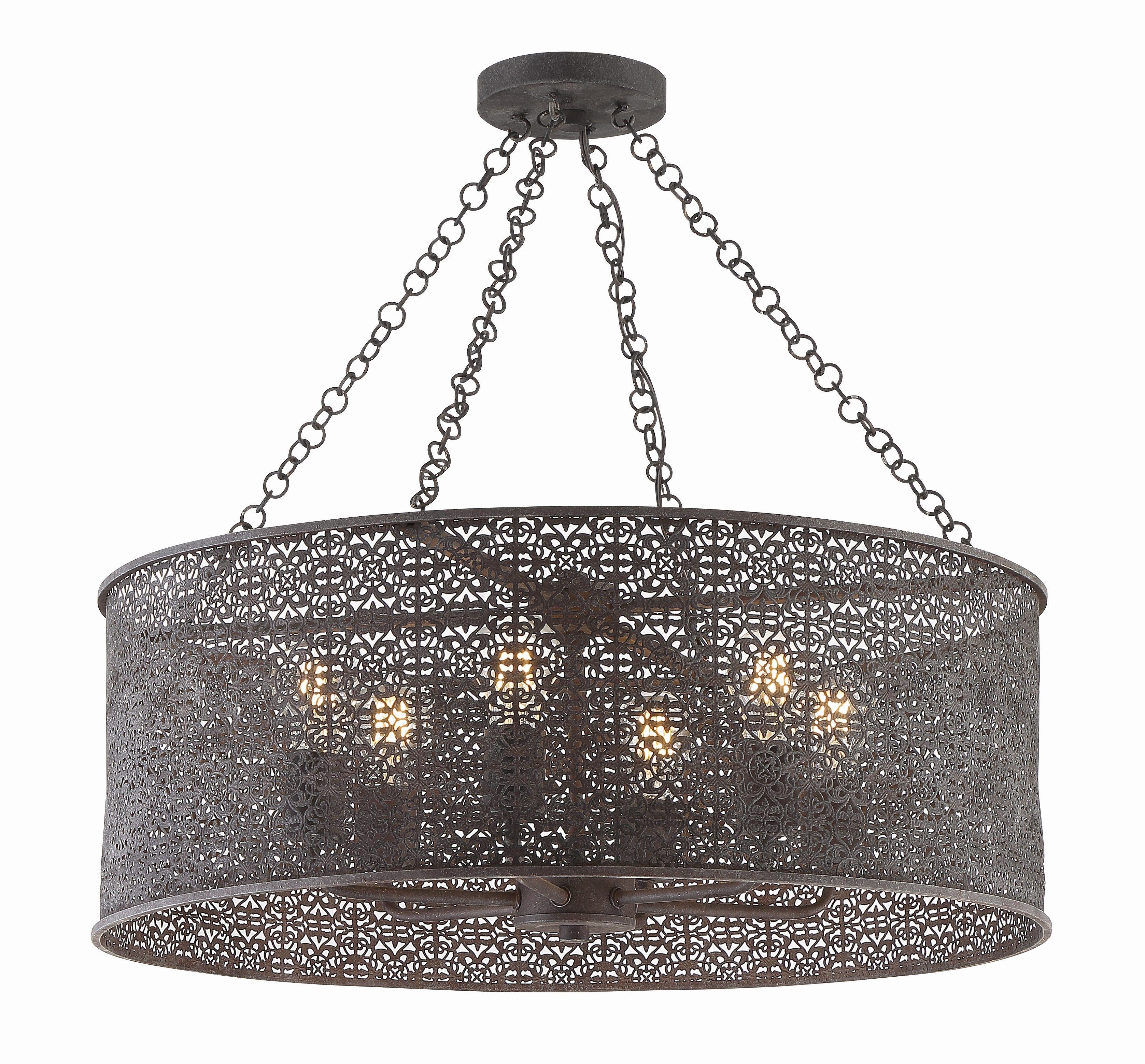 Jasmine 25'' Forged Bronze Chandelier