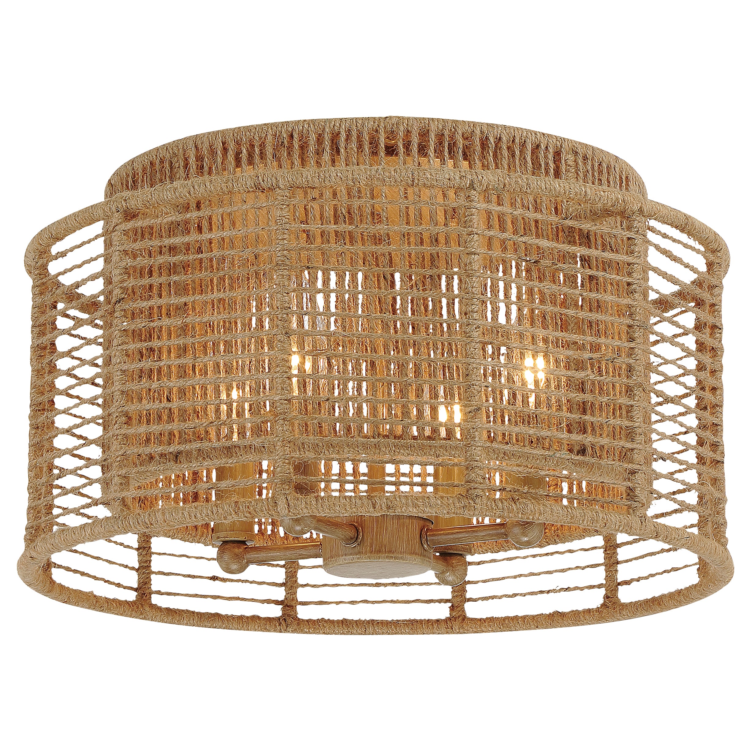 Jayna 15'' Burnished Silver Flush Mount